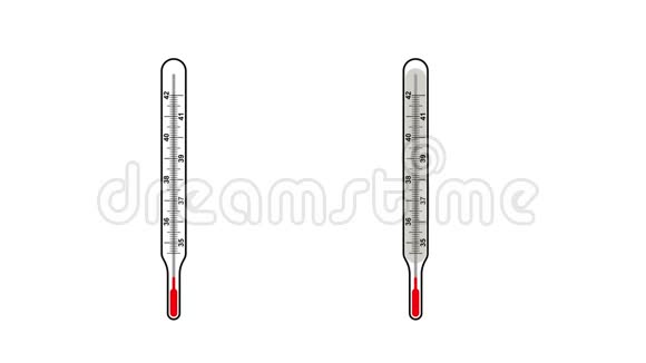 温度计测量温度温度计读数人体温度的信息图表视频的预览图