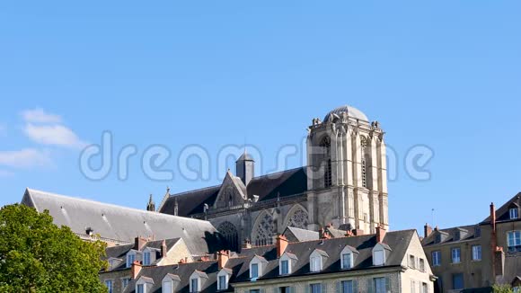勒芒大教堂在法国西部视频的预览图
