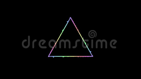 彩虹彩色三角音频波动画新通用动态动画背景彩色欢乐舞蹈视频的预览图