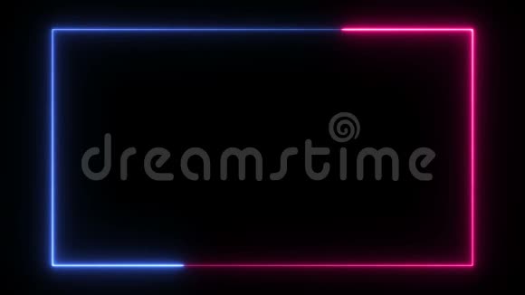 霓虹灯LED电视框屏幕4KLO视频的预览图
