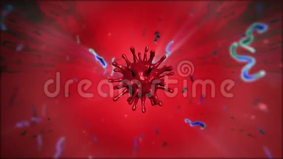 冠状病毒3D4K动画循环视频的预览图
