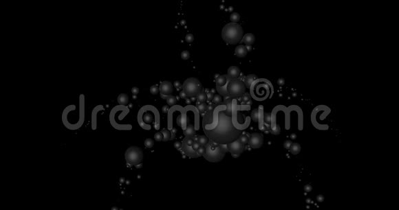 背景灰色气泡在坚实的黑色背景视频的预览图