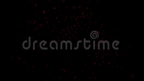 黑色背景上的红色气泡视频的预览图
