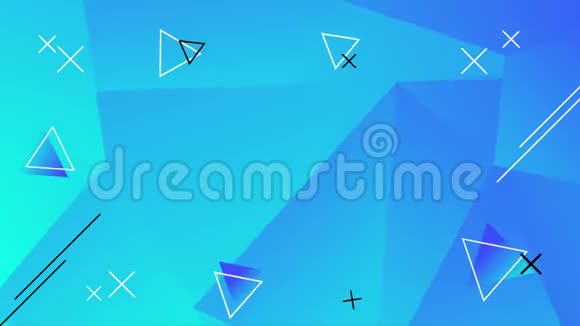 简单的环形蓝色背景与几何形状视频的预览图