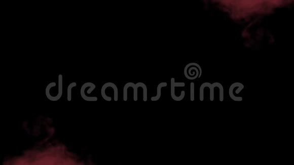 黑色背景下的抽象彩色烟雾运动视频的预览图