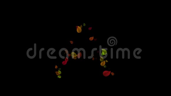 字母用彩色叶子大写视频的预览图