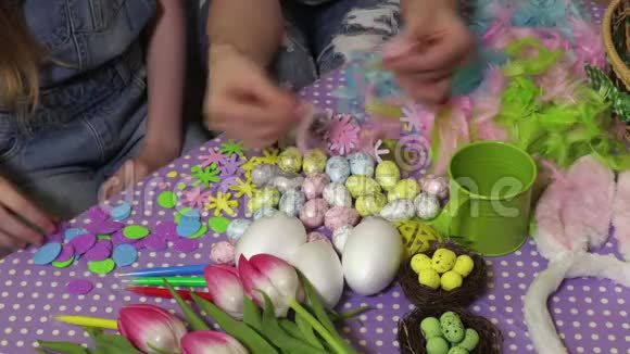 家庭装饰复活节装饰彩蛋视频的预览图