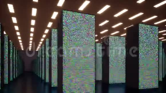 数据中心通过Rack服务器实现信息流数字化的IT概念表示视频的预览图