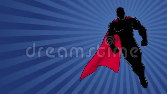 超级英雄飞行光线背景2剪影视频的预览图
