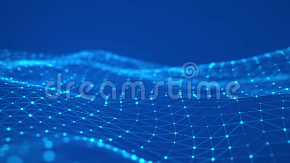 网络连接结构技术浪潮背景大数据数字背景3D渲染视频的预览图