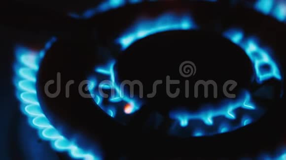 燃气燃烧器燃烧天然气视频的预览图