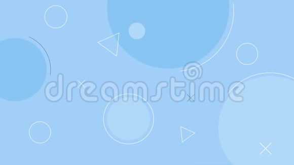 简单的环形蓝色背景与几何形状视频的预览图