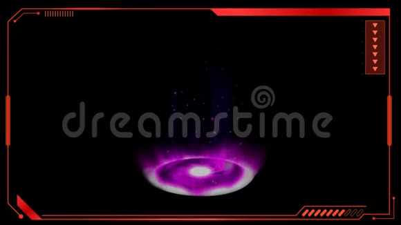 动画红色框架紫色光功率在黑色背景上视频的预览图