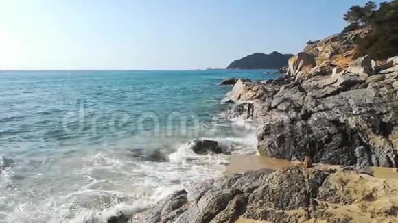 撒丁岛意大利卡拉蒙特特诺海滩视频的预览图