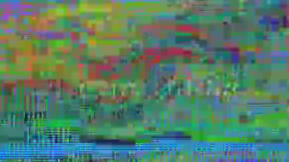 计算机生成的闪光镜头全息损坏的数据视频FX视频的预览图