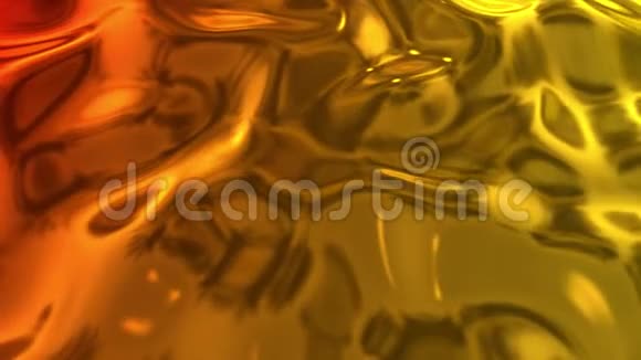 动画金属梯度在4k3D波浪布表面的渲染形成波纹如液态金属表面或视频的预览图