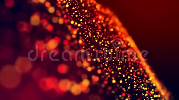 闪烁的魔法五颜六色的粒子在粘稠的液体中飞翔为节日的背景发出惊人的闪光视频的预览图