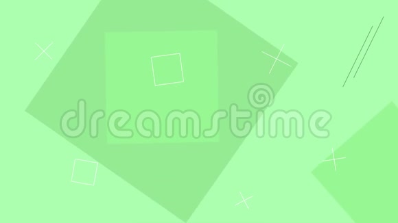 简单的环形绿色背景与几何形状视频的预览图