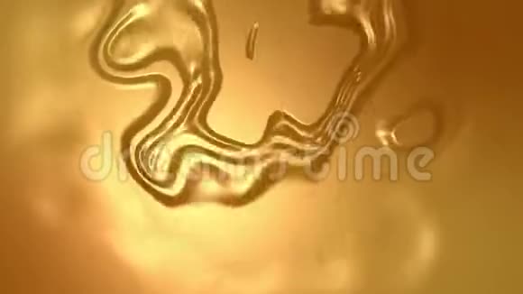 黄金液体运动的抽象背景视频的预览图