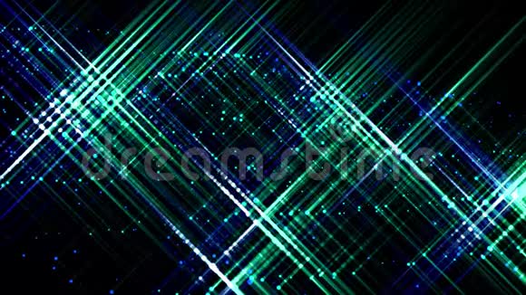 三维抽象4k循环背景与LED的光火花在点LED之间滑动粒子覆盖整个平面视频的预览图