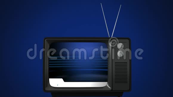 老式电视新闻屏幕与文字假新闻写在蓝色和灰色视频的预览图