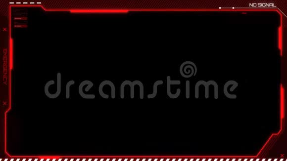 黑色背景上的动画红色框架视频的预览图