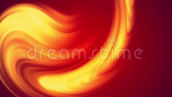 鲜红色黄色橙色颜色的抽象混合梯度随液体表面的变化而缓慢而循环4k平滑视频的预览图