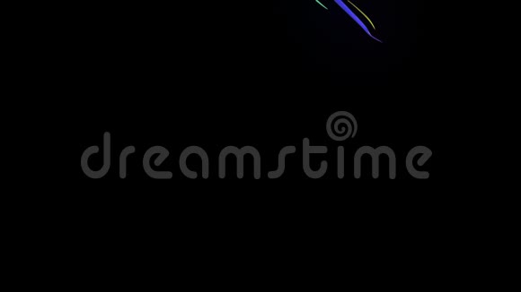 彩色的彩带从镜头前飞过流扭曲的彩虹色渐变条纹作为创作背景使用视频的预览图