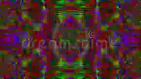 多色几何未来派优雅的闪光背景计算机数据概念损坏视频的预览图