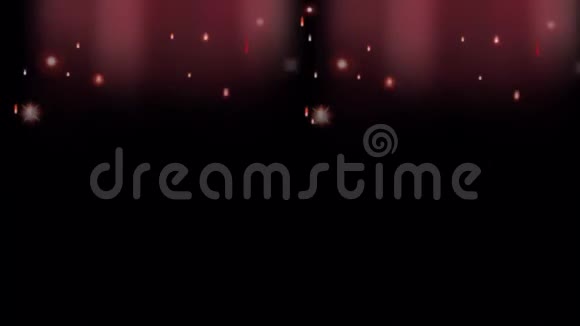 动画红星闪耀黑色背景视频的预览图