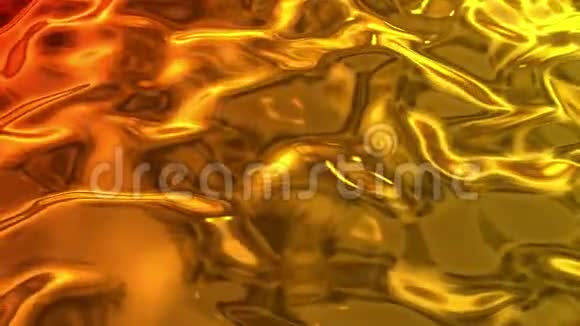 动画金属梯度在4k3D波浪布表面的渲染形成波纹如液态金属表面或视频的预览图