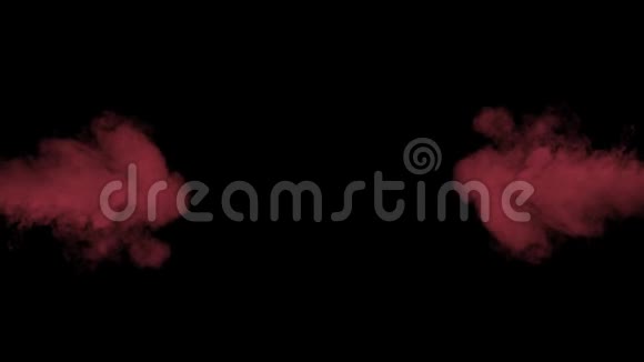 黑色背景下的抽象彩色烟雾运动视频的预览图