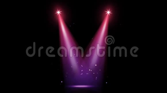 粉色光束来自黑色背景上的聚光灯视频的预览图