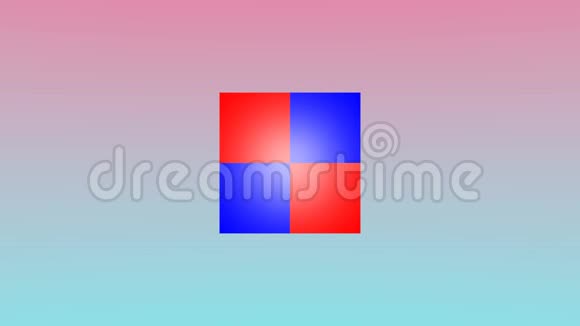 红蓝三维立方体动画视频的预览图