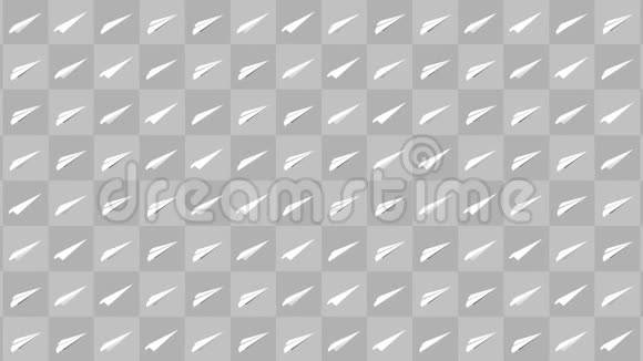 手工纸平面收集灰色背景下流动白纸平面的循环动画商业联系概念来源视频的预览图