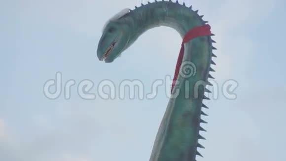 长颈食草恐龙写实模型视频的预览图