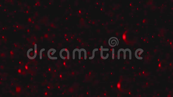在黑色背景下红色的小气泡在液体下上升摘要视频的预览图