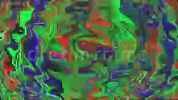 计算机误差效应动态未来主义梦幻闪耀背景旧的磁带效果视频的预览图