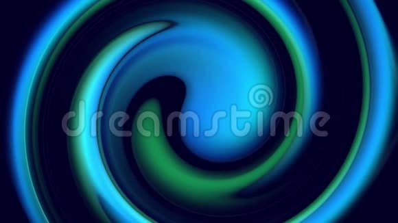 扭曲的曲线旋转作为创意抽象背景与液体抽象梯度绿色蓝色混合视频的预览图