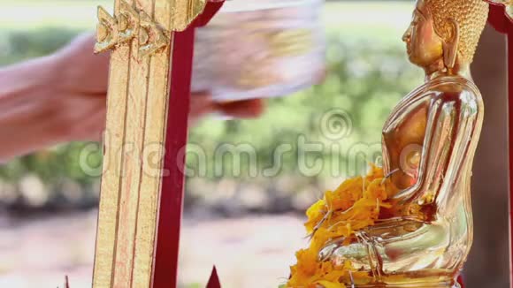 松克兰节的淋浴和尚雕塑视频的预览图