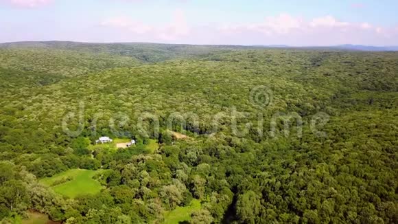 在巴尔干半岛无尽的森林上空飞翔视频的预览图