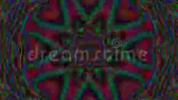 抽象几何科幻潮流全息背景旧的磁带模仿视频的预览图