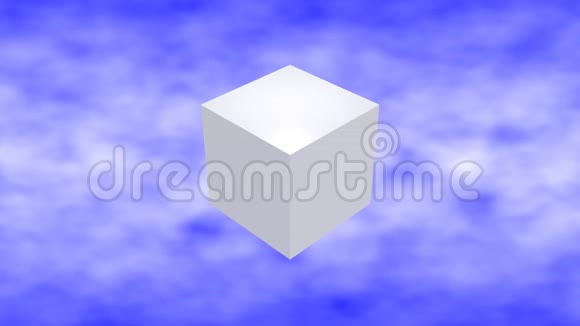 光泽白色三维立方体与反射视频的预览图