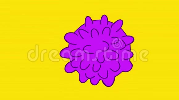 冠状病毒的手绘动画流感病毒危险大流行的概念包括绿屏和卢马马的录像视频的预览图