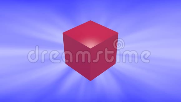 光泽红色三维立方体与反射视频的预览图