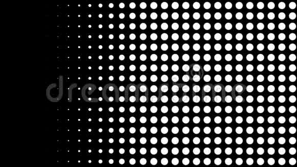 动态黑白构图与点缩放复古和复古图案动画视频的预览图