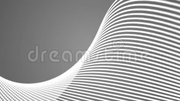 抽象背景与铬旋流线无缝的循环灰色或银色背景视频的预览图