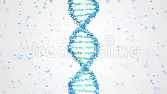 垂直DNA分子球模型可循环三维动画视频的预览图