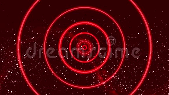 在星空背景上跳动彩色圆圈的动态抽象图形视频的预览图