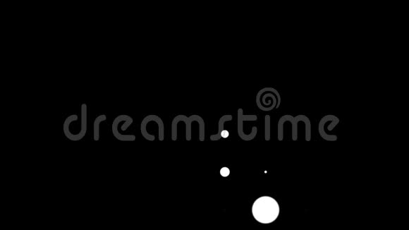 无缝半色调白点在黑色背景下随机出现并消失在运动中视频的预览图